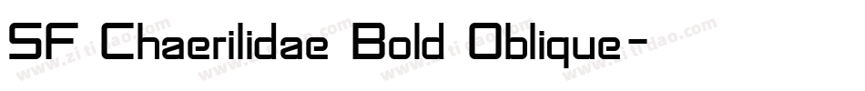 SF Chaerilidae Bold Oblique字体转换